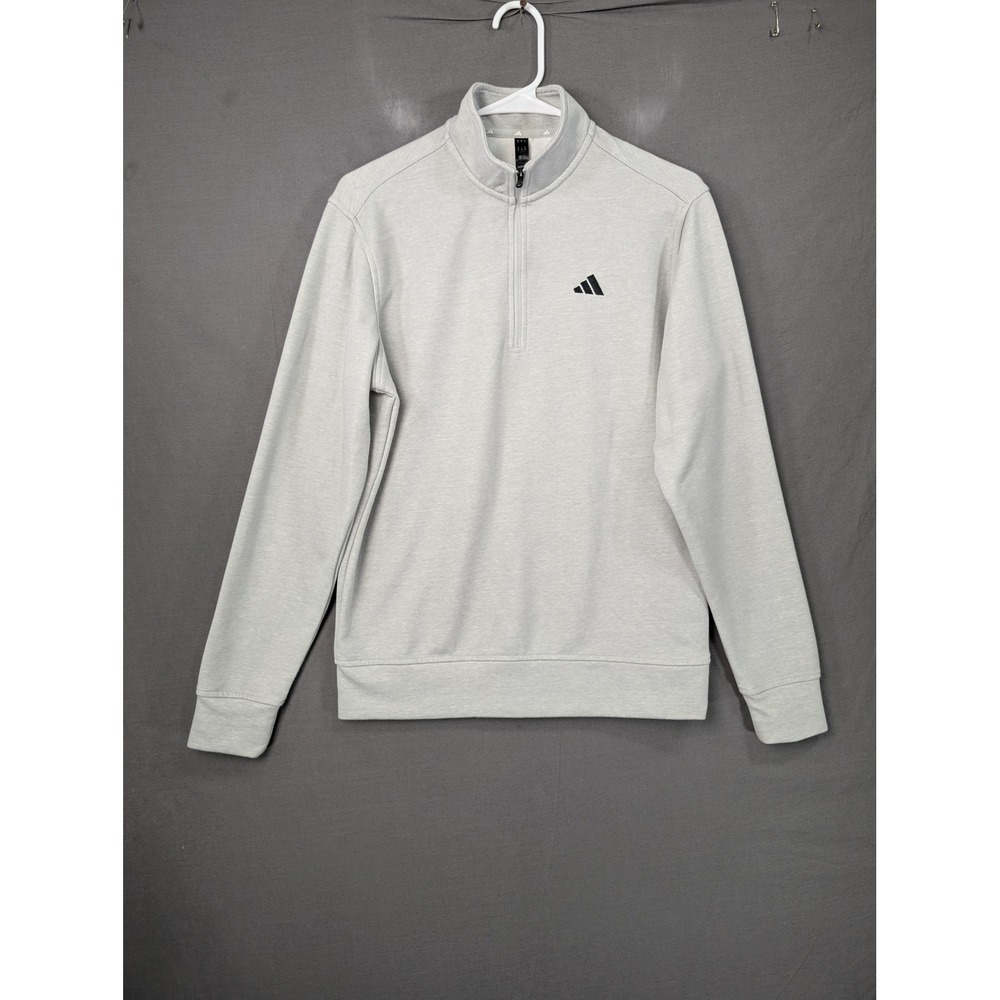 Adidas Mens Quarter Zip Pullover Sweatshirt ADVR0955 Gray Small